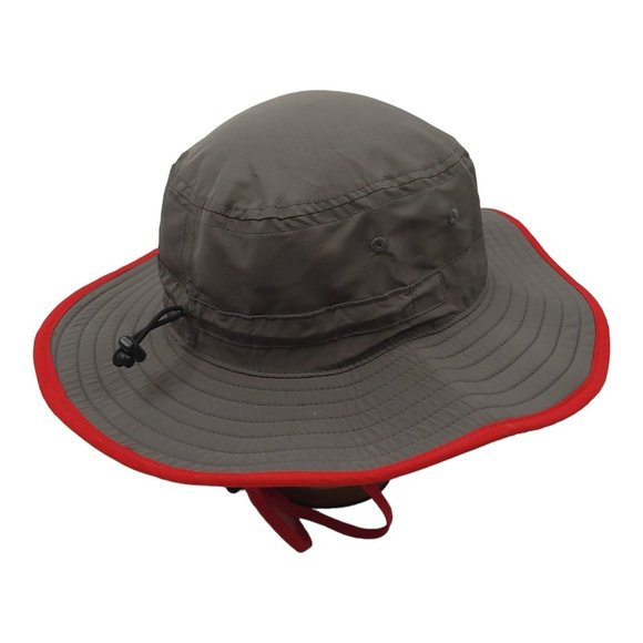 Fooshee Repair Remodeling Boonie Hat OSFM Gray Red Cap Beach Outdoor Floppy - Picture 11 of 12